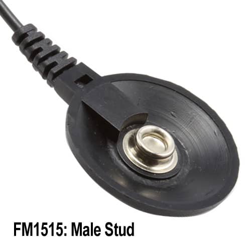 FM1515 Low Profile ESD Floor Mat Ground Cord - Male Snap, 15ft Long - Image 3
