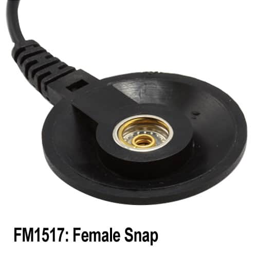 FM1517 Low Profile ESD Floor Mat Ground Cord - Female Snap, 15ft Long - Image 4