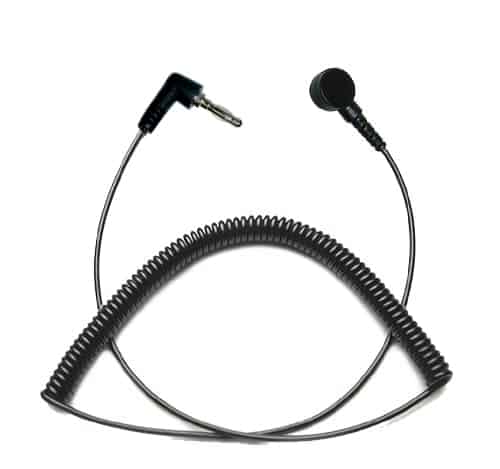 CC0039 Classic Straight Coil Cord: 6' Length - 10mm Snap - Black - Image 2