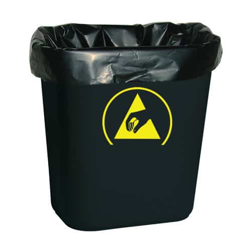 WBASLB - 7 Gallon Black Conductive ESD Trash Can Liner, 28 - 40 Quart (7 - 10 Gallon ) - Image 3