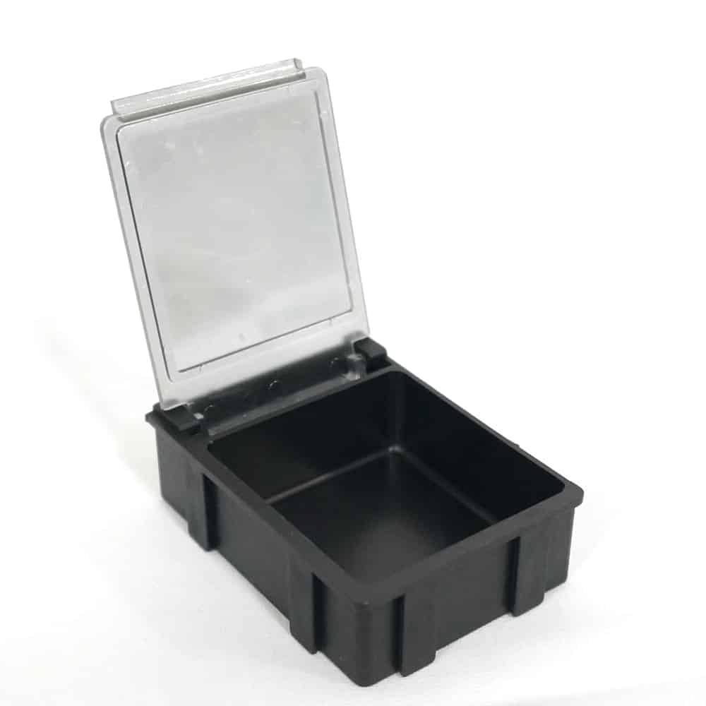 ESD Safe SMD Component Storage Boxes, Conductive Plastic - Clear Lids - Image 4