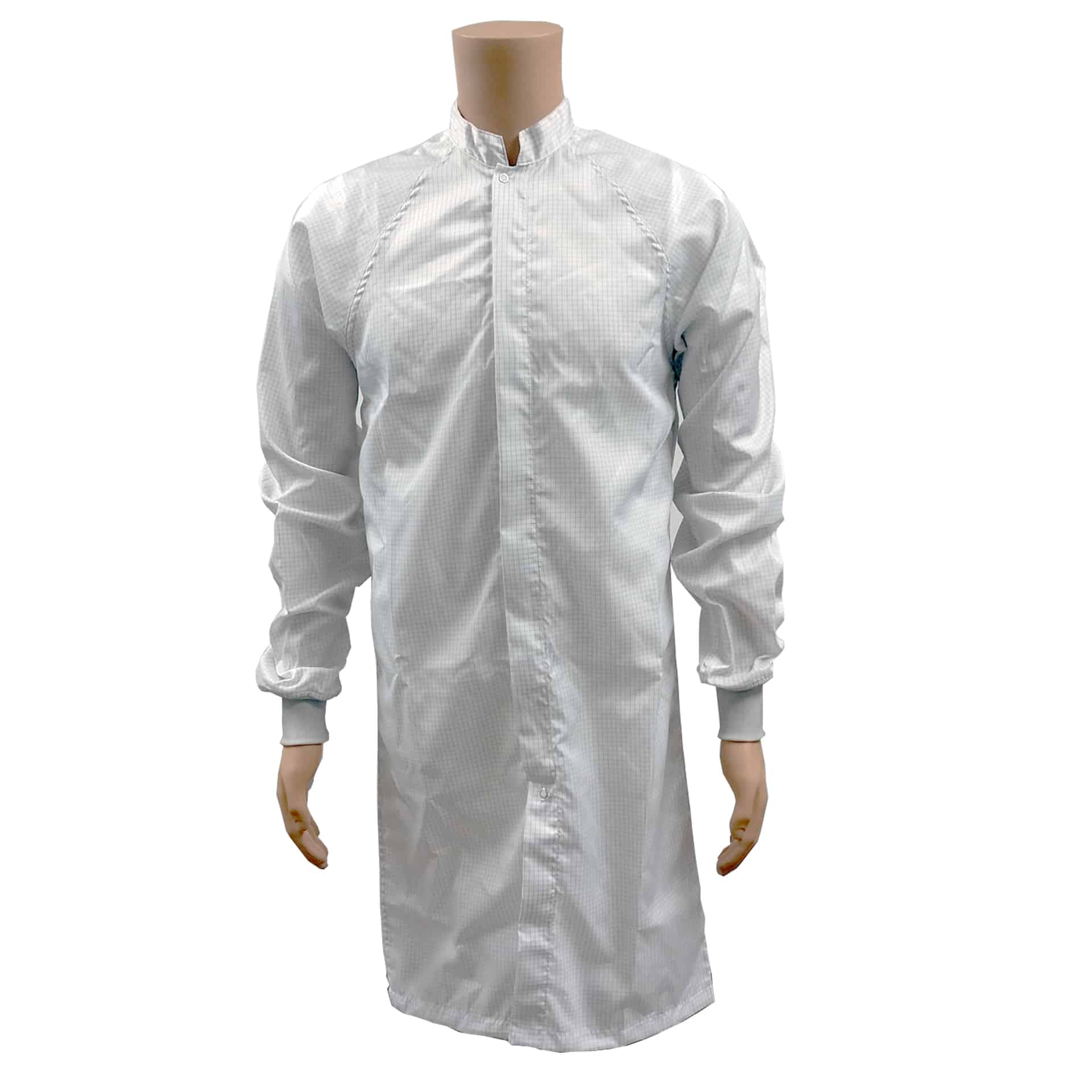 ESD Cleanroom Frock - White, Light Blue, and Navy Blue - ESD Knit Cuffs - Image 5