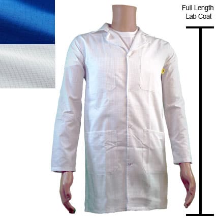 ESD Lab Coat: Lapel Collar, Heavyweight 5049 Fabric, Snap Cuff - Image 5