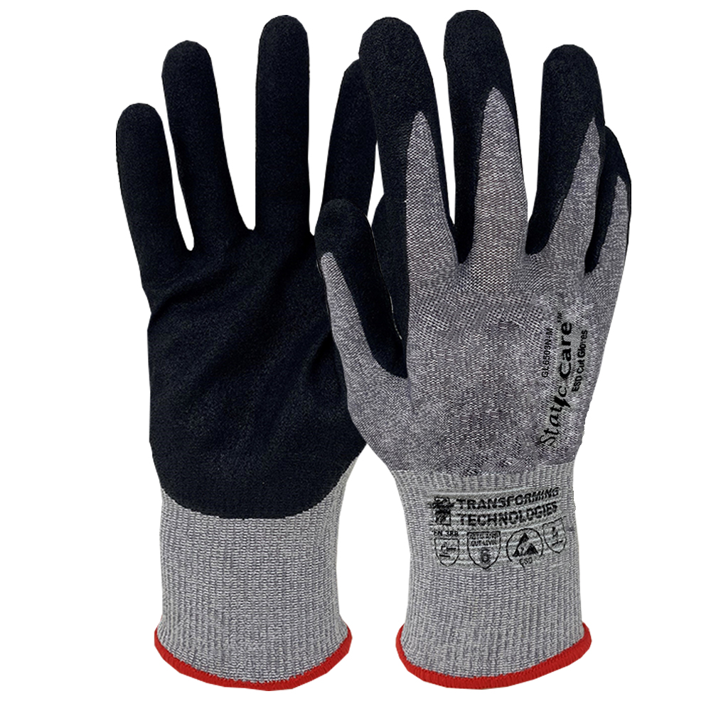 GL6500N - ESD Level 6 Cut Resistant Gloves - Nitrile Palm Coated