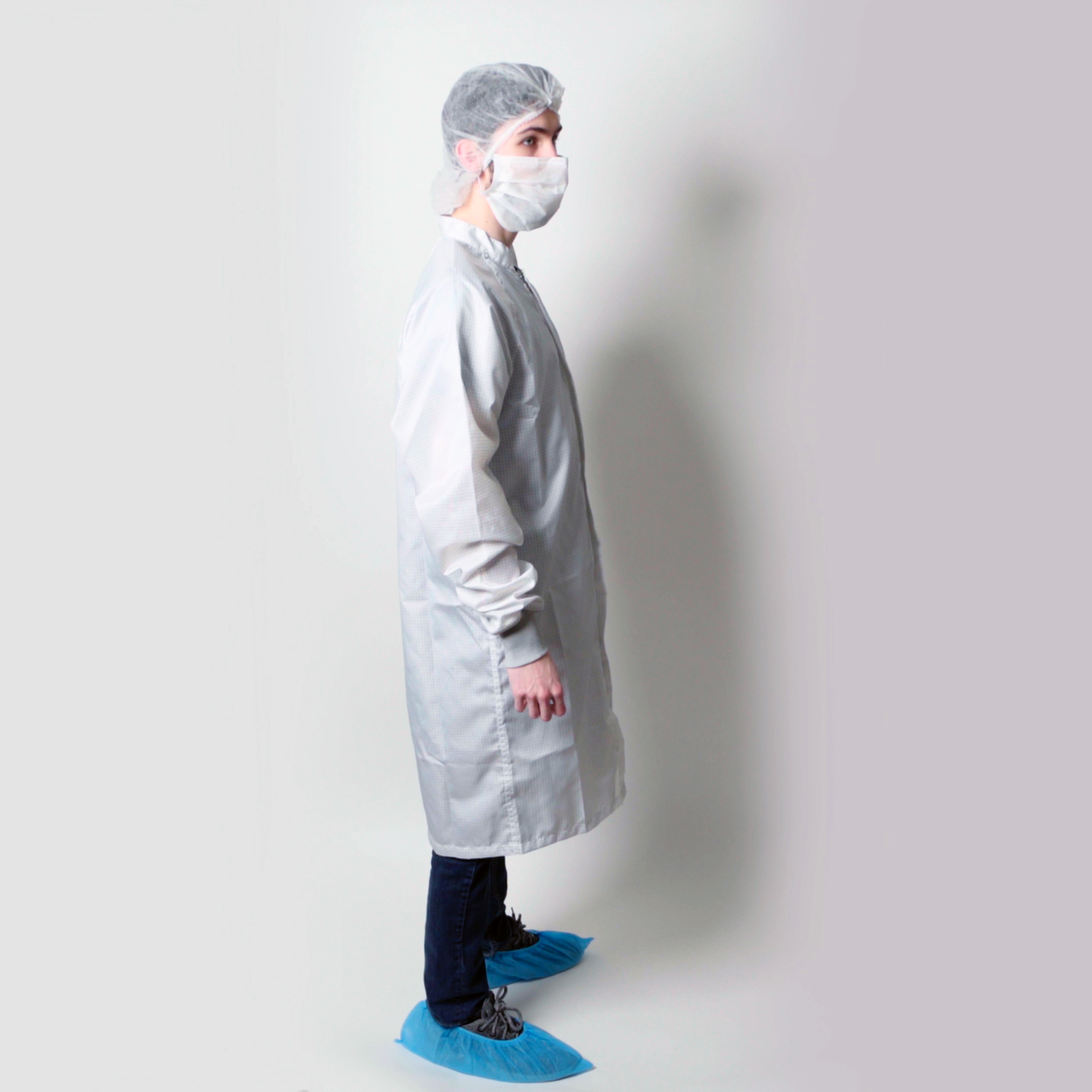 ESD Cleanroom Frock White