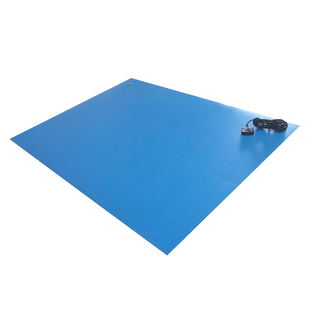 VinylStatB 3 Layer ESD Table Mat w/ Foam Back Blue